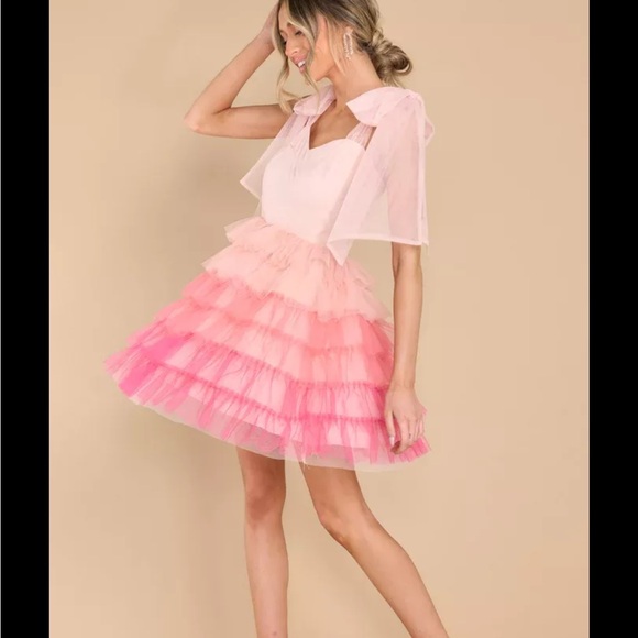 Red Dress Boutique Dresses & Skirts - NWT Chic little thing pink tiered tulle dress